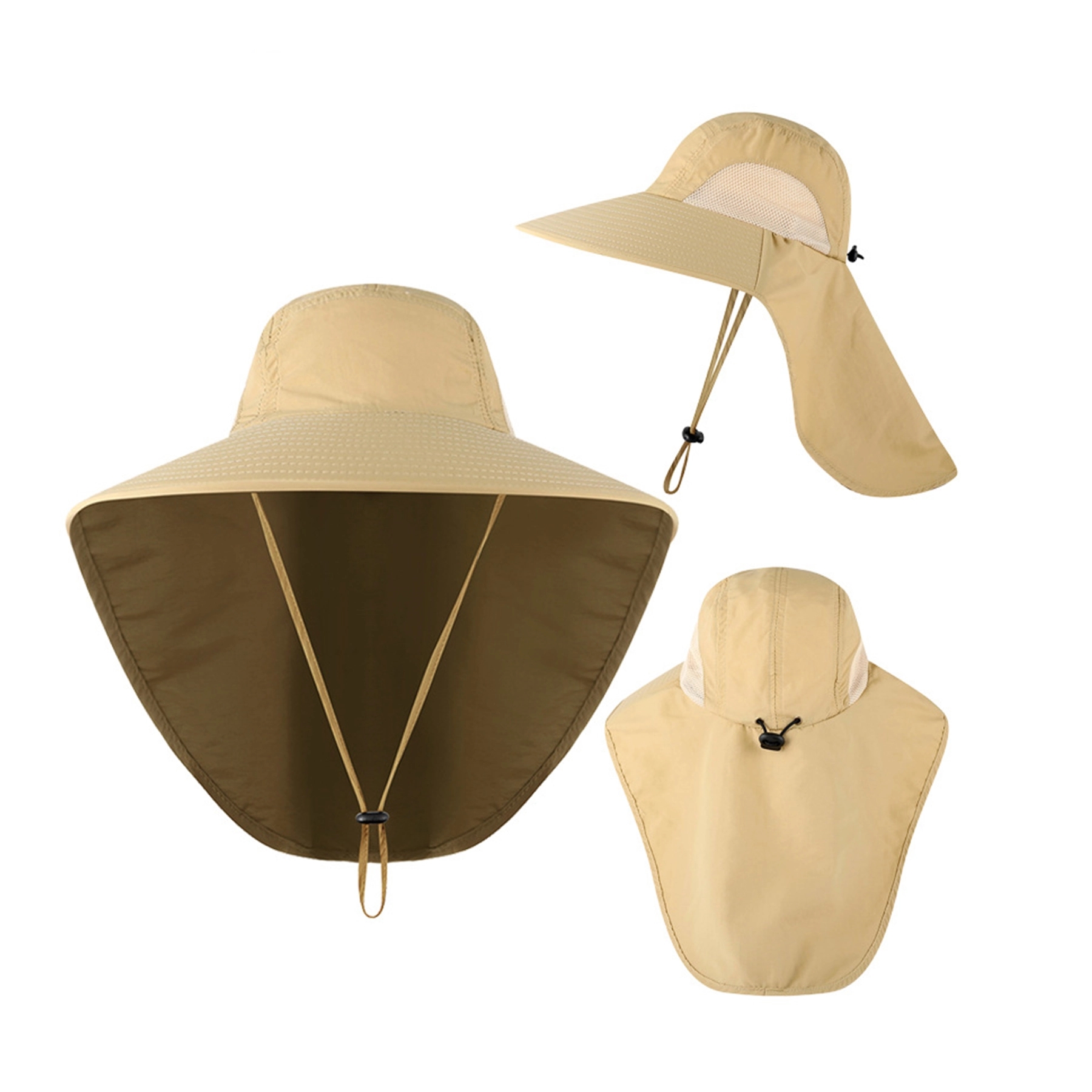 Wide Brim Sun Hat with Neck Flap 2