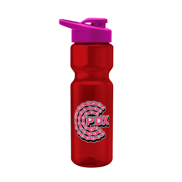 Blazer 28oz Transparent Bike Bottle w/Drink-thru Lid 445