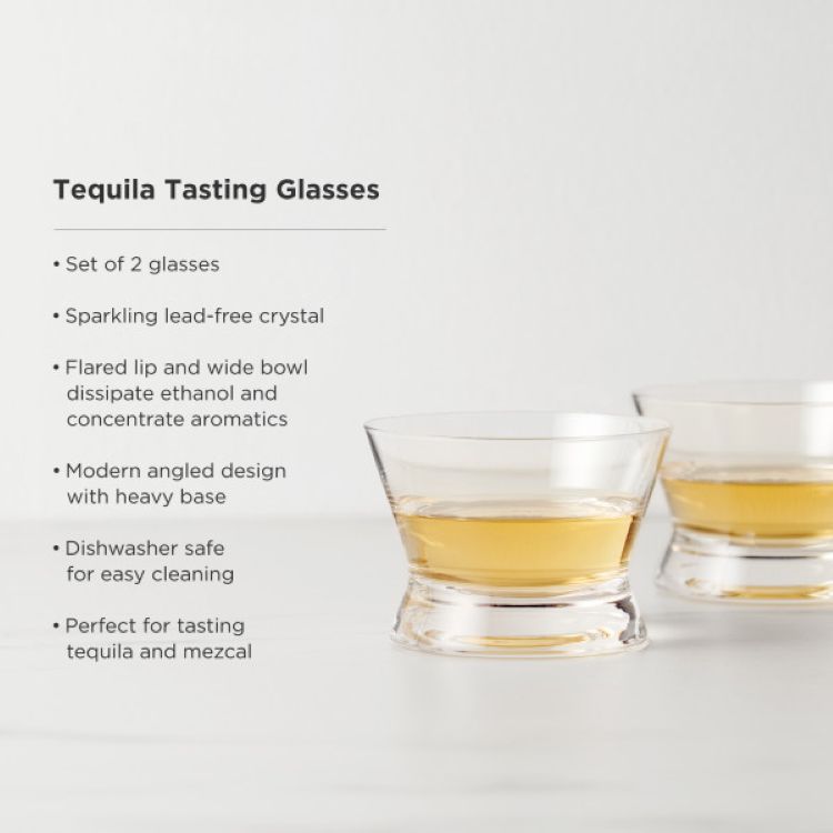 Viski® Raye Crystal Tequila Tasting Glass, set of 2 6