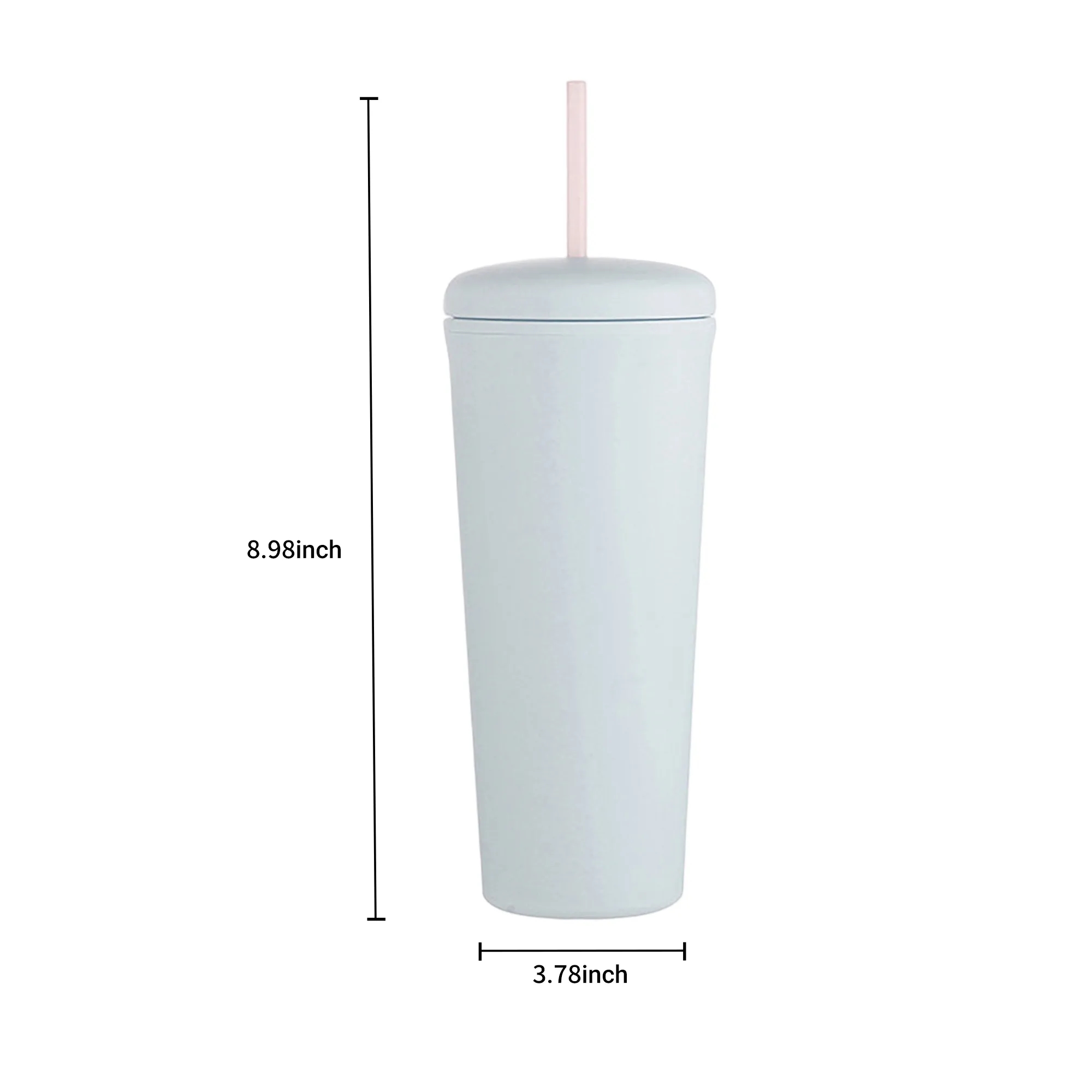 Reusable Plastic Straw Tumbler with Leak Proof Seal 11