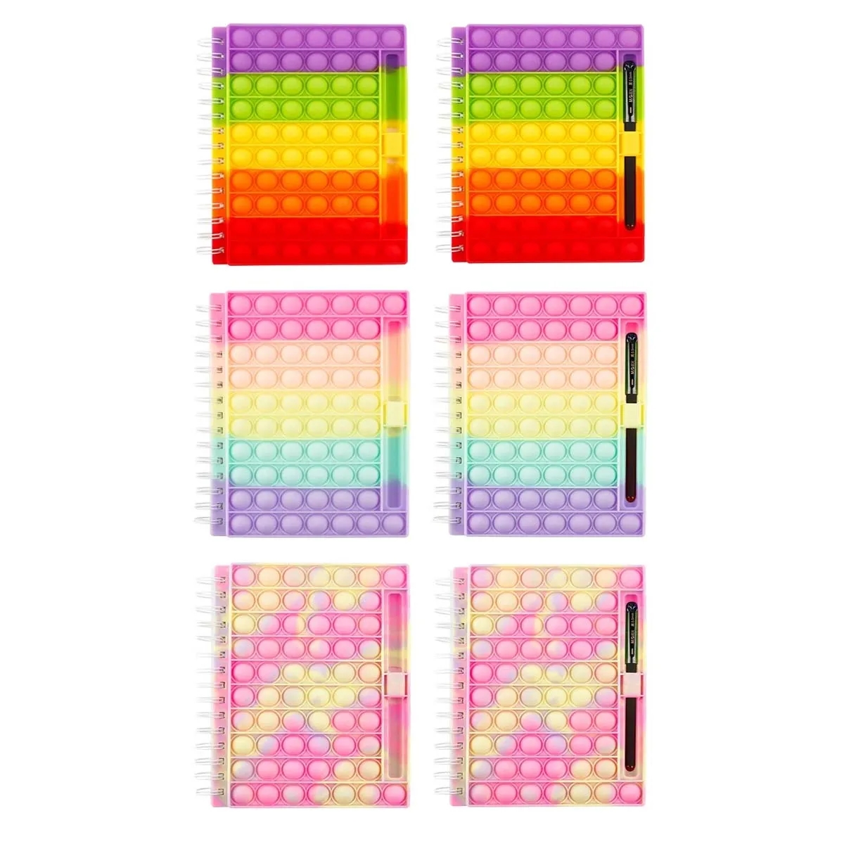 Spiral Notebook Bubble Push Pop Fidget Silicone Toy 8