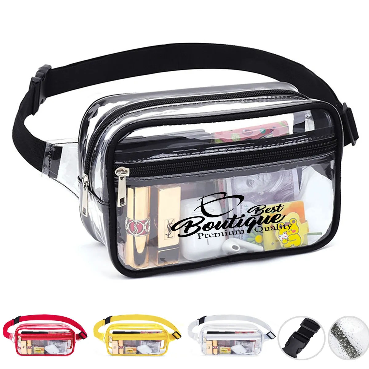 Stadium Approved Clear Fanny Pack Waterproof Belt Bag 3