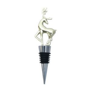 Charming Festive Reindeer Head Wine Stopper Cork 10