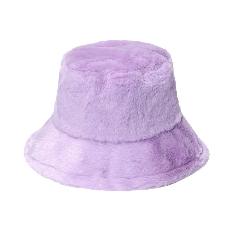 Faux Fur Bucket Hat Winter Warmer Fisherman Cap for Women 15