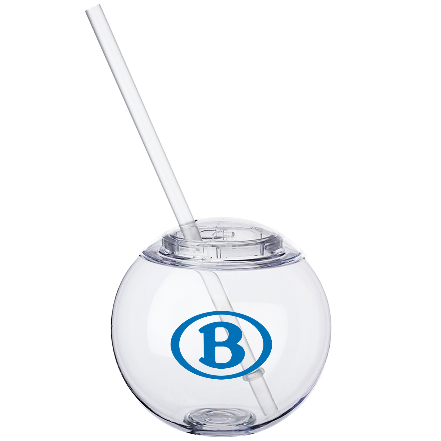 Cocktail Ball with Straw – 15 oz. Plastic 2
