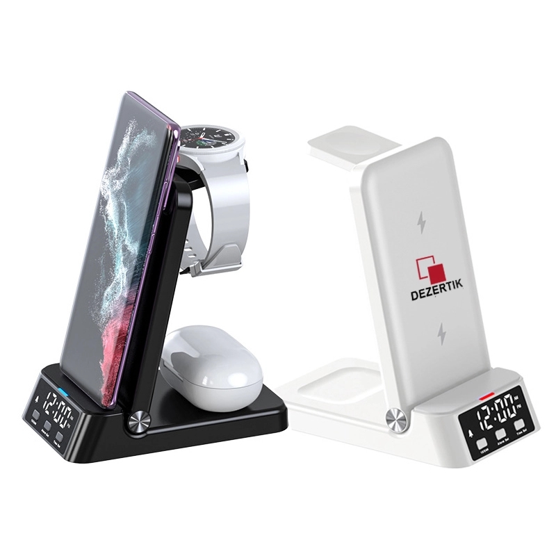 3 in 1 Wireless Charger w/ Led Alarm 2
