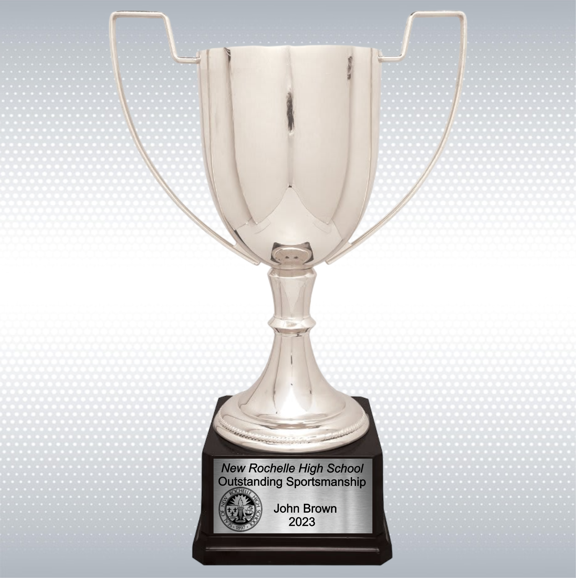 15 1/4" Completed Zinc Cup Trophy on Plastic Base 10