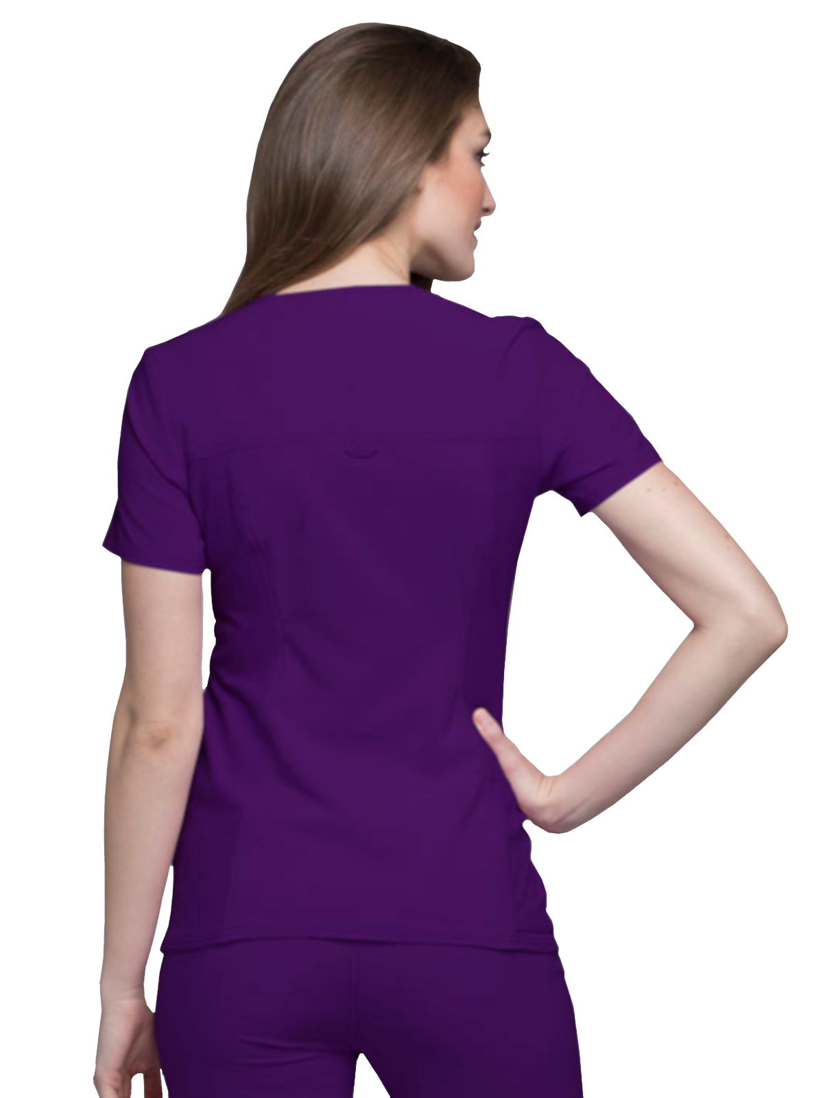 Cherokee - iFlex - Women's 2 Pocket V-Neck Knit Side Panel Top 1