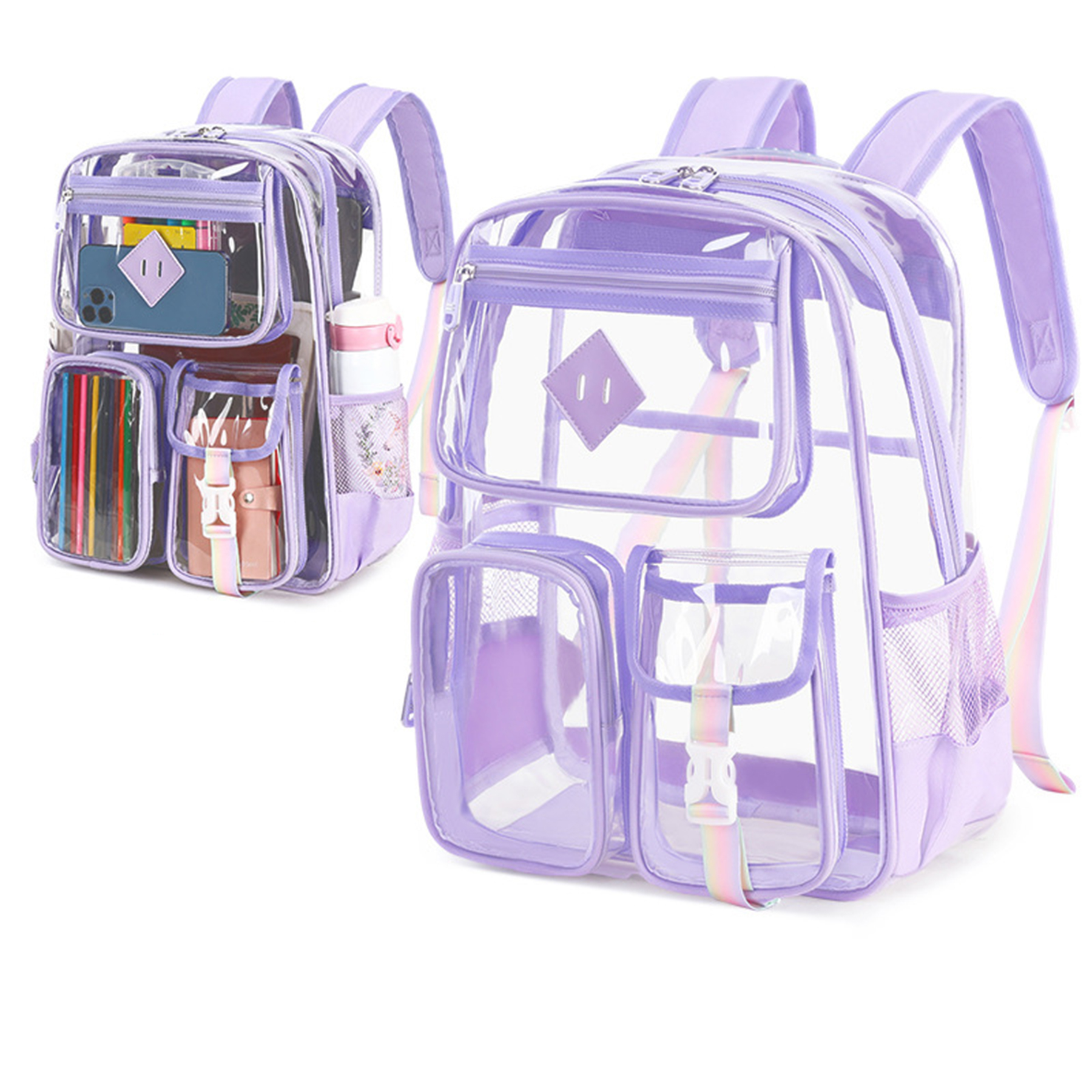 Large Clear Waterproof PVC Backpack 4