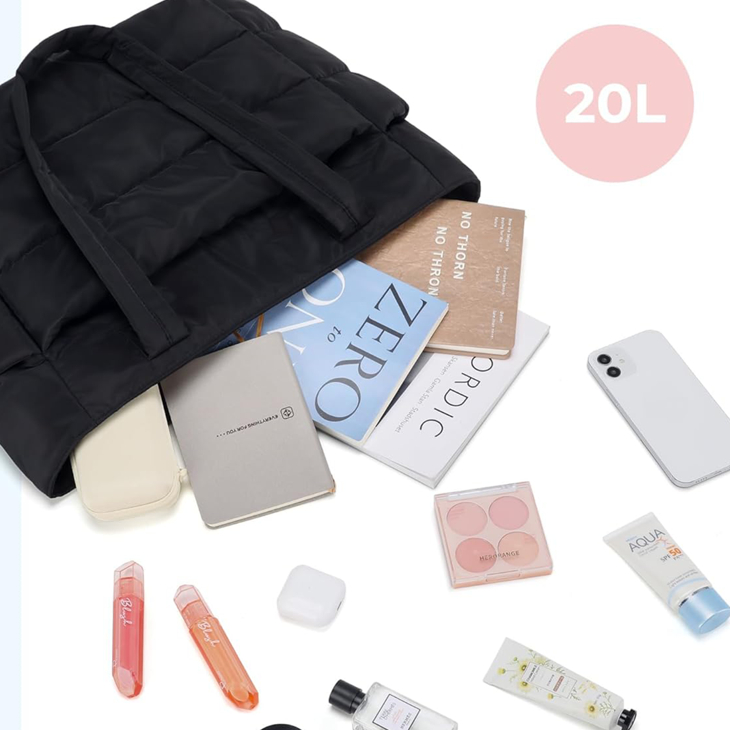 Lightweight Puffy Tote Bag 3