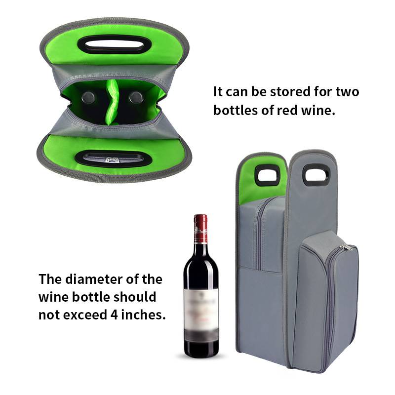 Wine Travel Bag Insulated Tote w/ Handle 5