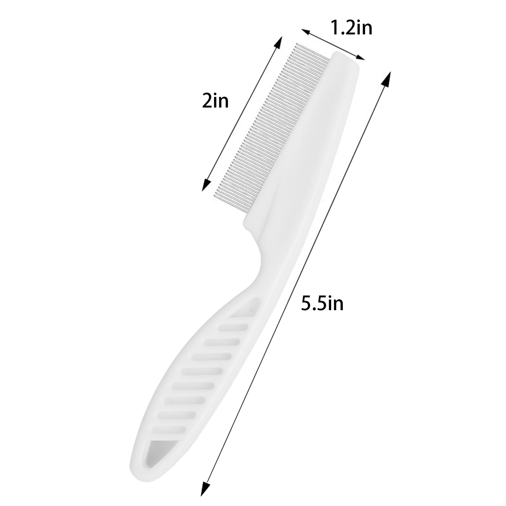 Stainless Steel Pet Comb With Plastic Handle 3