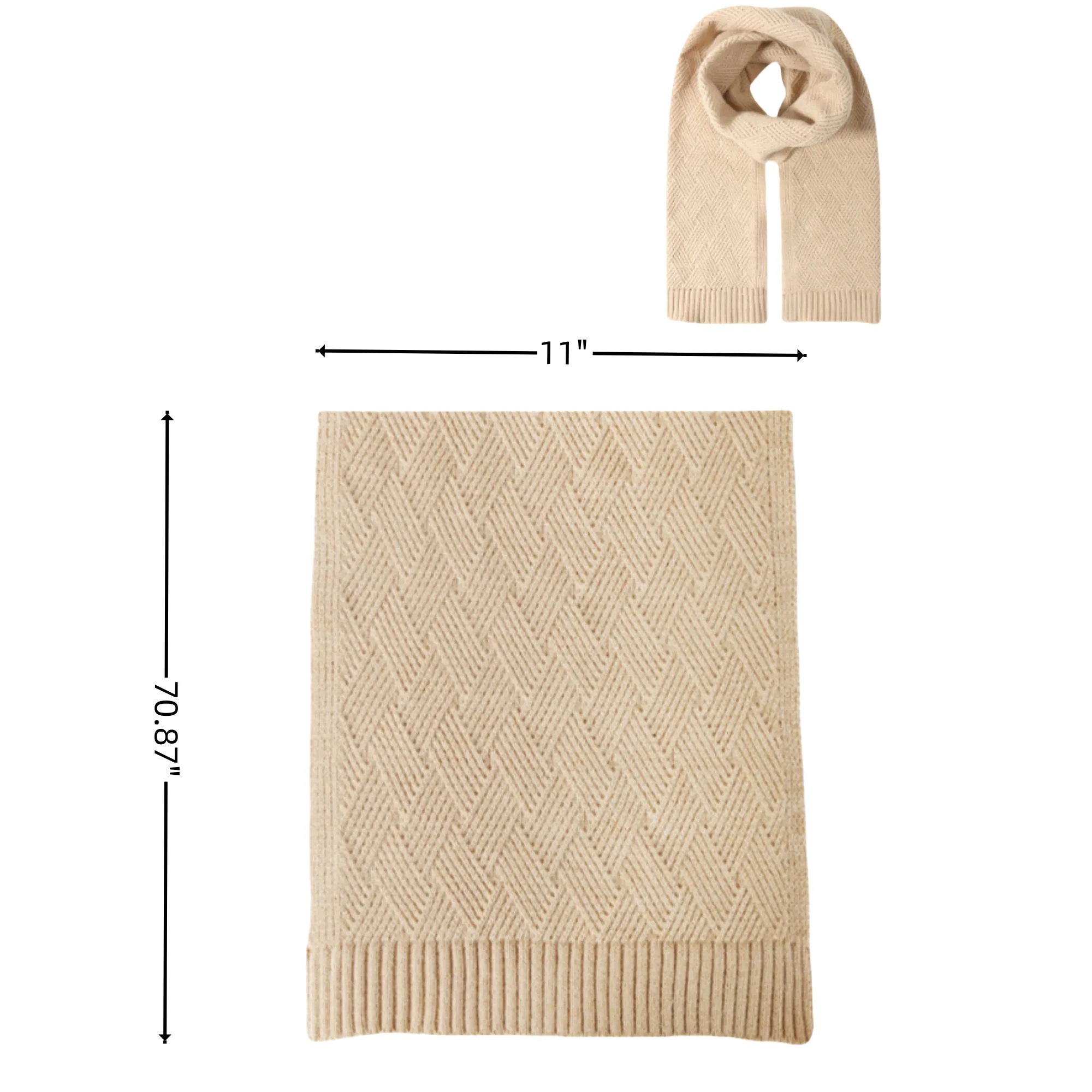 Classic Solid Color Knit Scarf 4