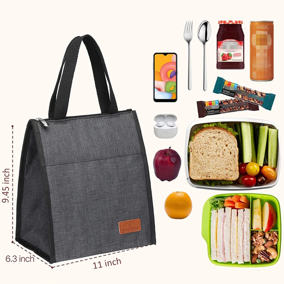 Portable Tote Insulated Lunch Bag 4