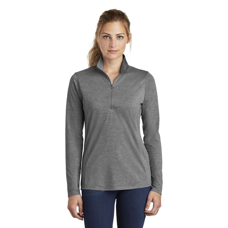 Sport-Tek Women's PosiCharge Tri-Blend Wicking 1/4-Zip Pullover. 31