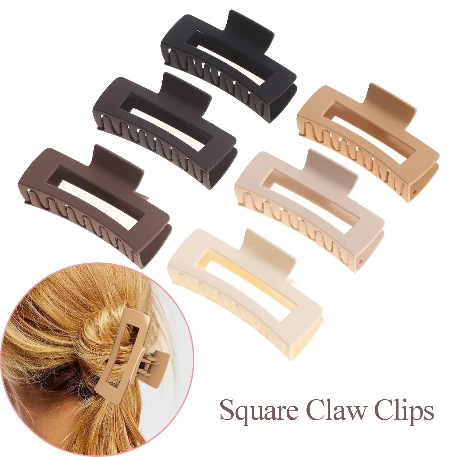 Square Hair Claw Clips 4