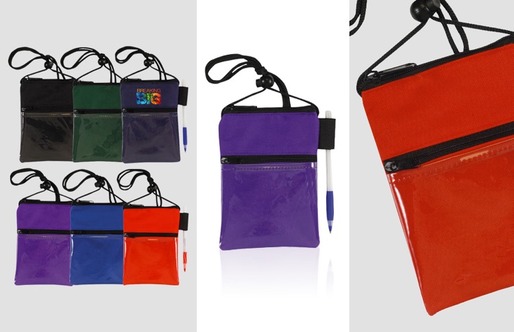 ID Me 2 Dual Zipper Pocket Badge Holder & Passport Pouch 9