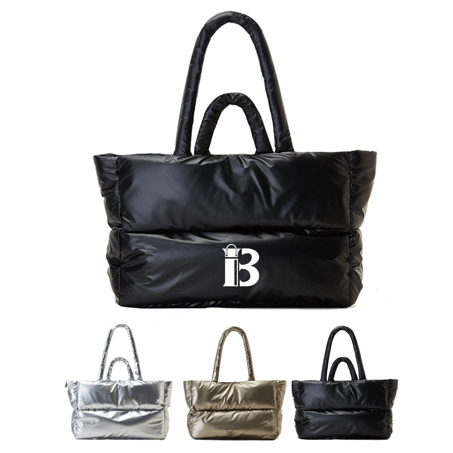 Puffer Tote Bag, custom tote bag with logo imprint 1