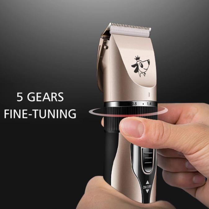 Rechargeable Pet Clippers Grooming Kit with Scissor Comb 7