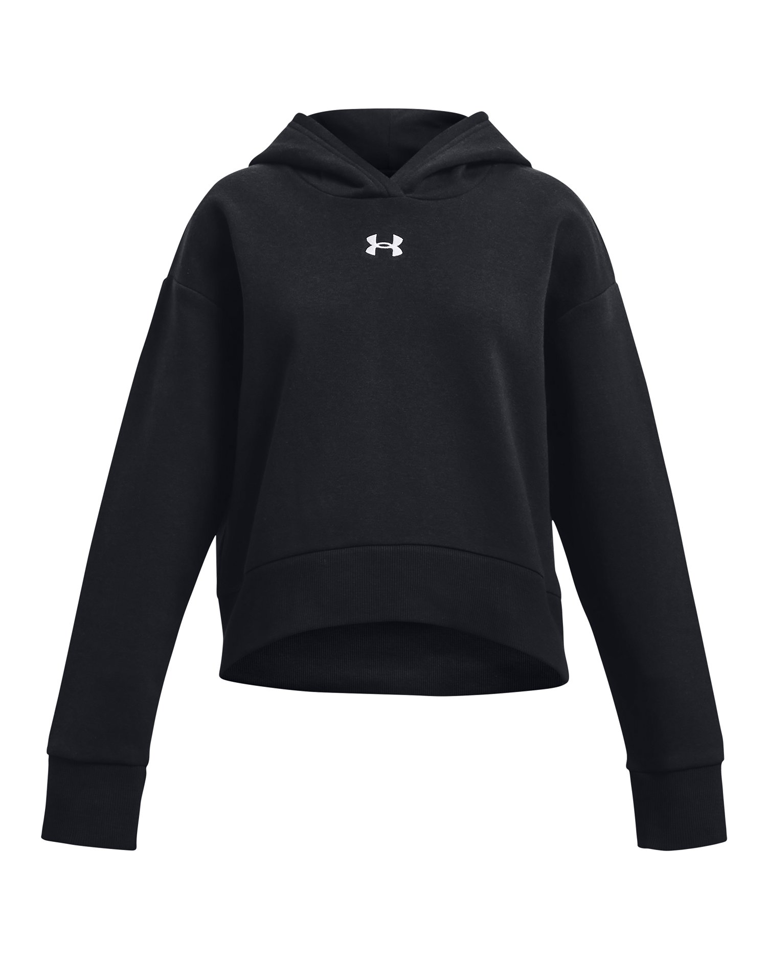 UA Rival Fleece Girls' Crop Hoodie 2