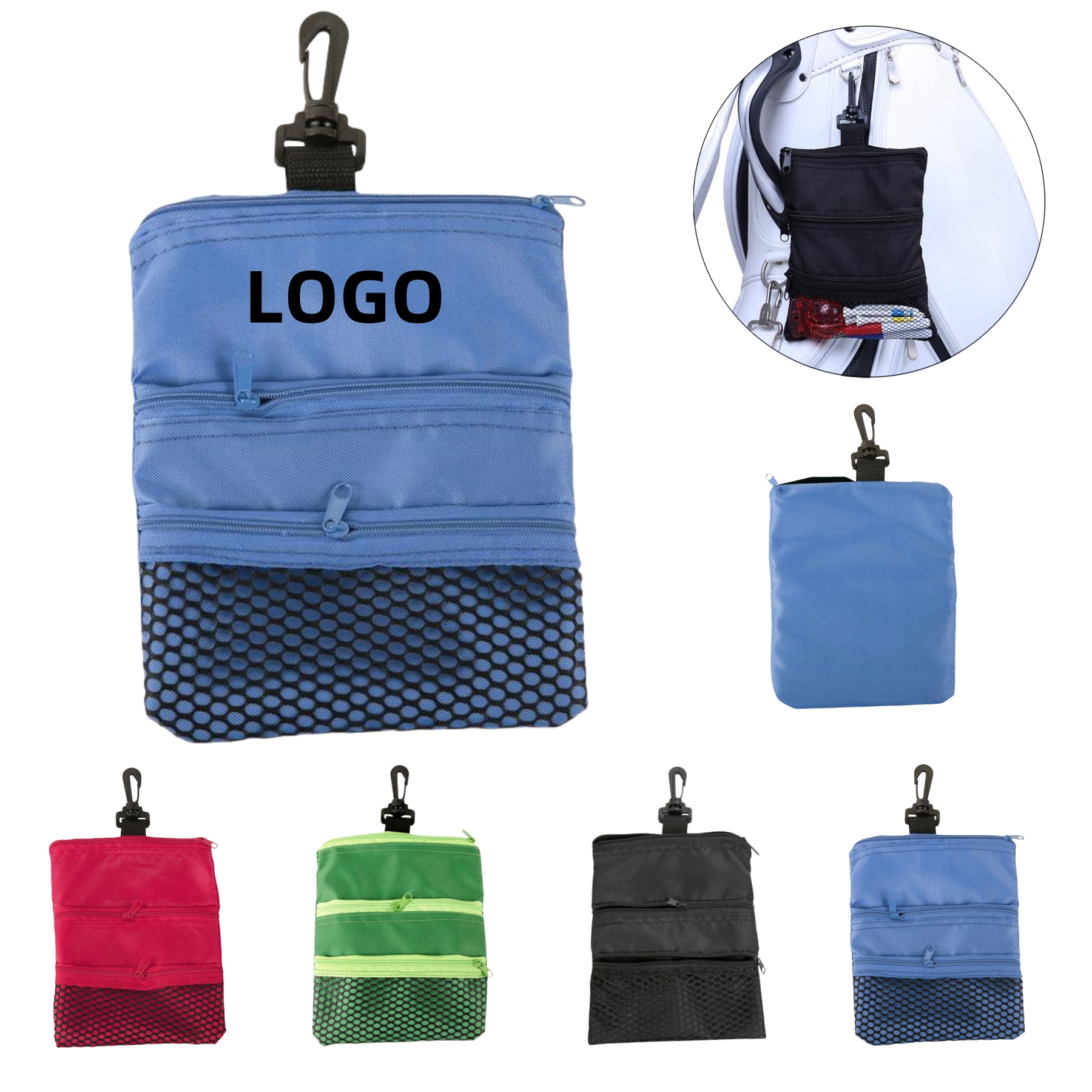 Zipper Golf Tee Pouch Bag 2