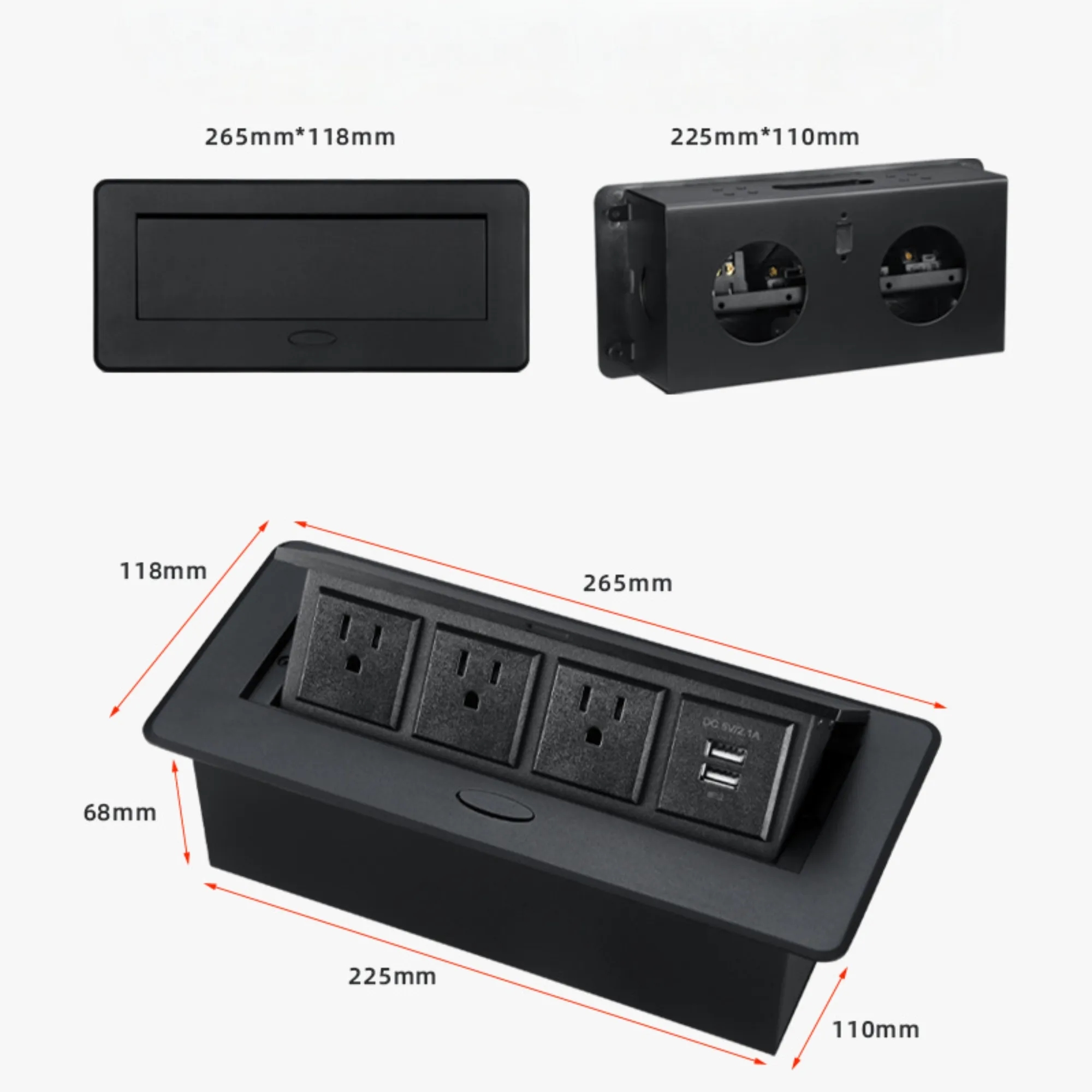 Hide Embedded Power Strip Extender With 1.5m Wire 6