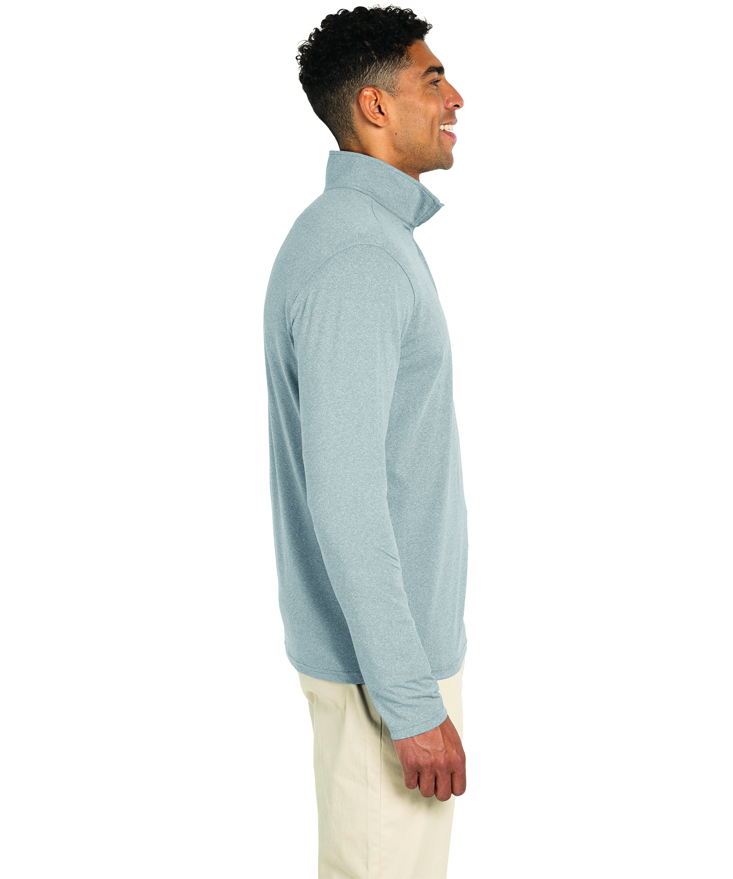 Men's Heathered Eco-Logic Stretch Quarter Zip, custom hoodie or sweatshirt with logo imprint 68