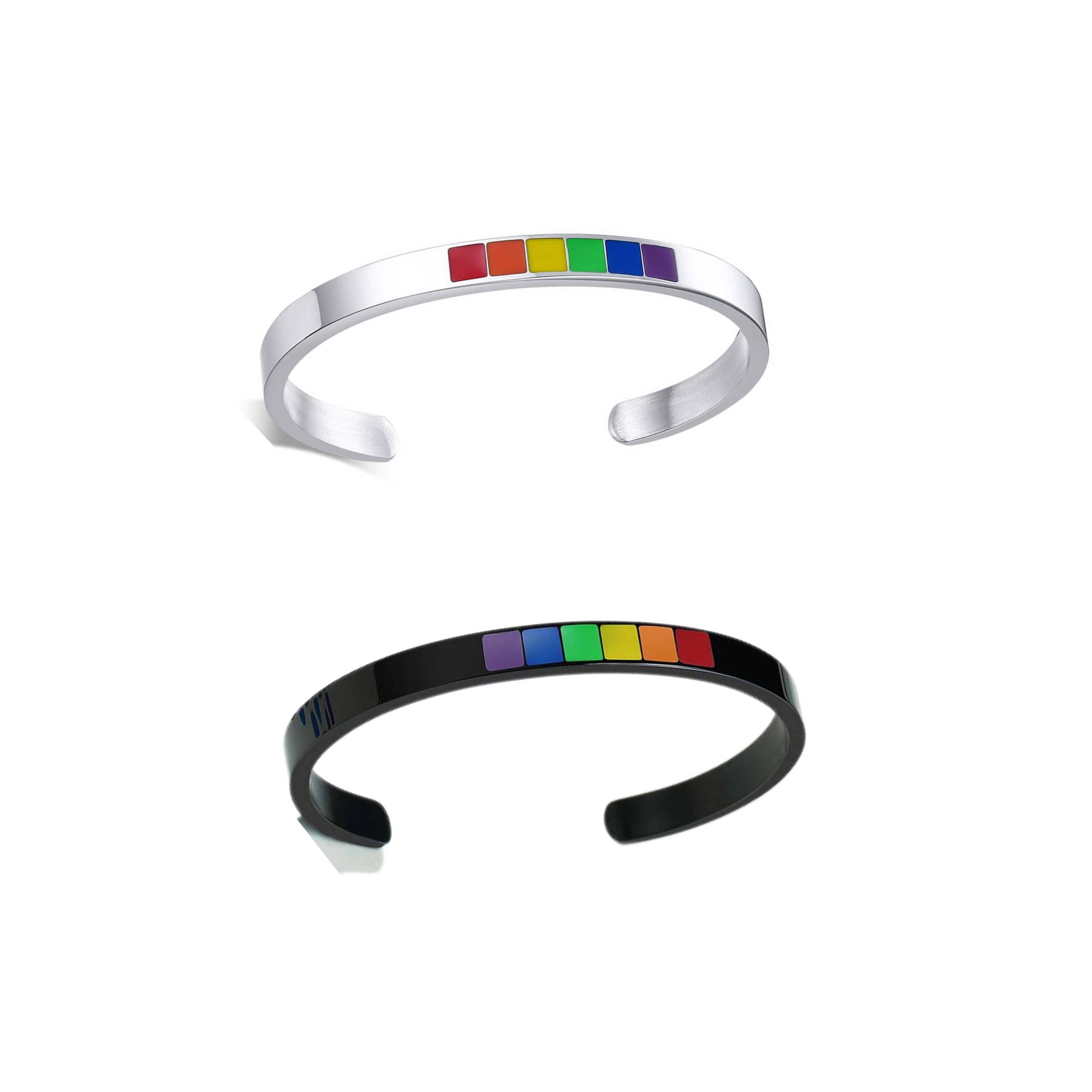 Rainbow Stainless Steel Bracelet (direct import) 3