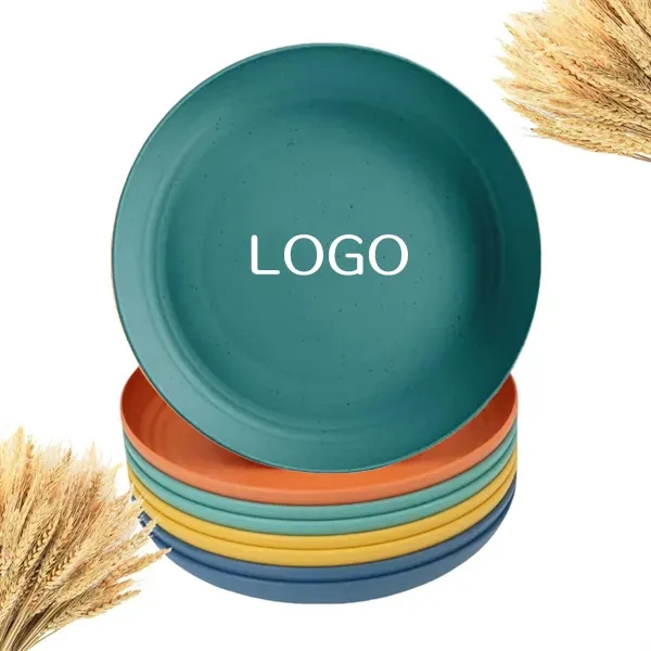 Wheat Straw Dinner Plates with Microwave and Dishwasher Safe 3