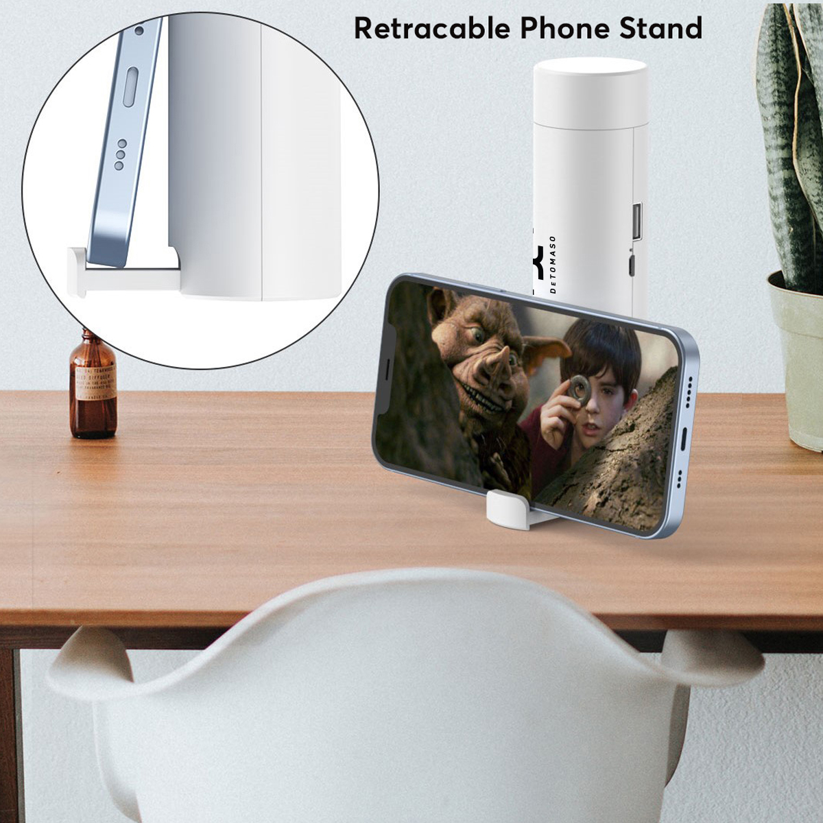 Mini LED Desk Lamp with Dimming, Phone Holder & Flashlight 2