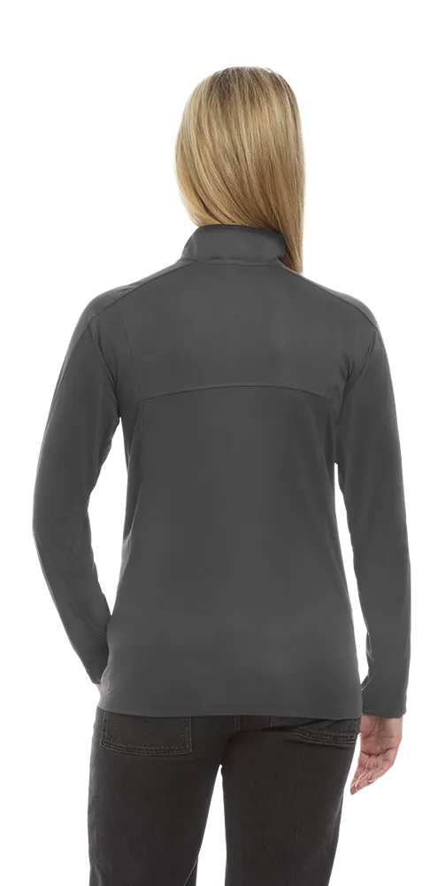 Ladies' Wicking L/S Solid Zip Pullover, custom hoodie or sweatshirt with logo imprint 31