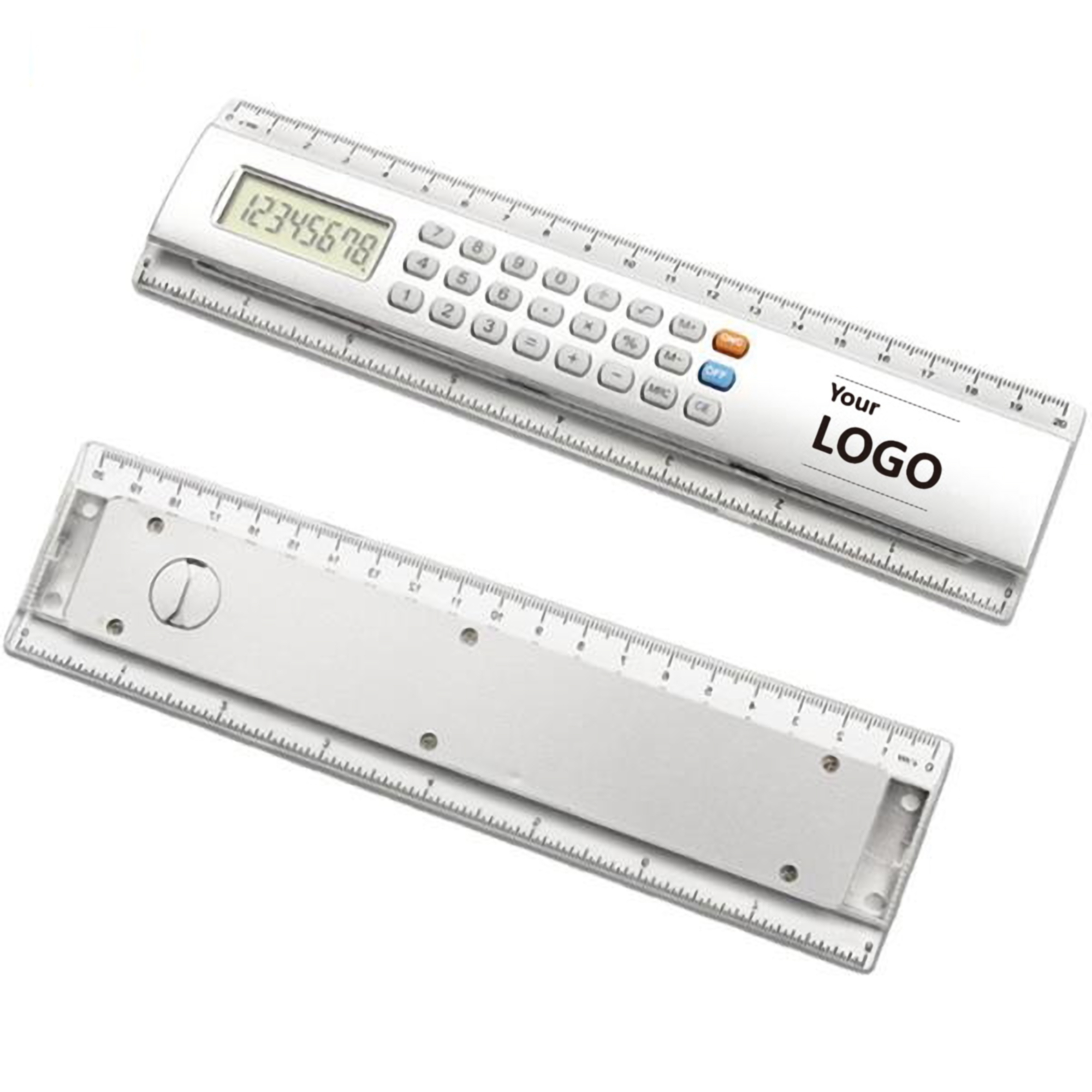 2-in-1 Plastic Ruler Calculator 4