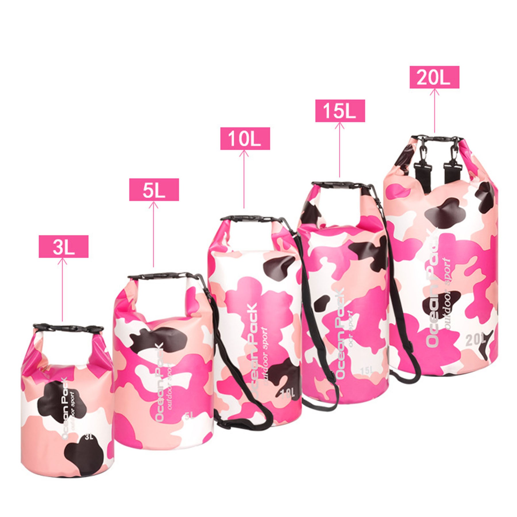 Camouflage PVC Waterproof Bucket Bag 1
