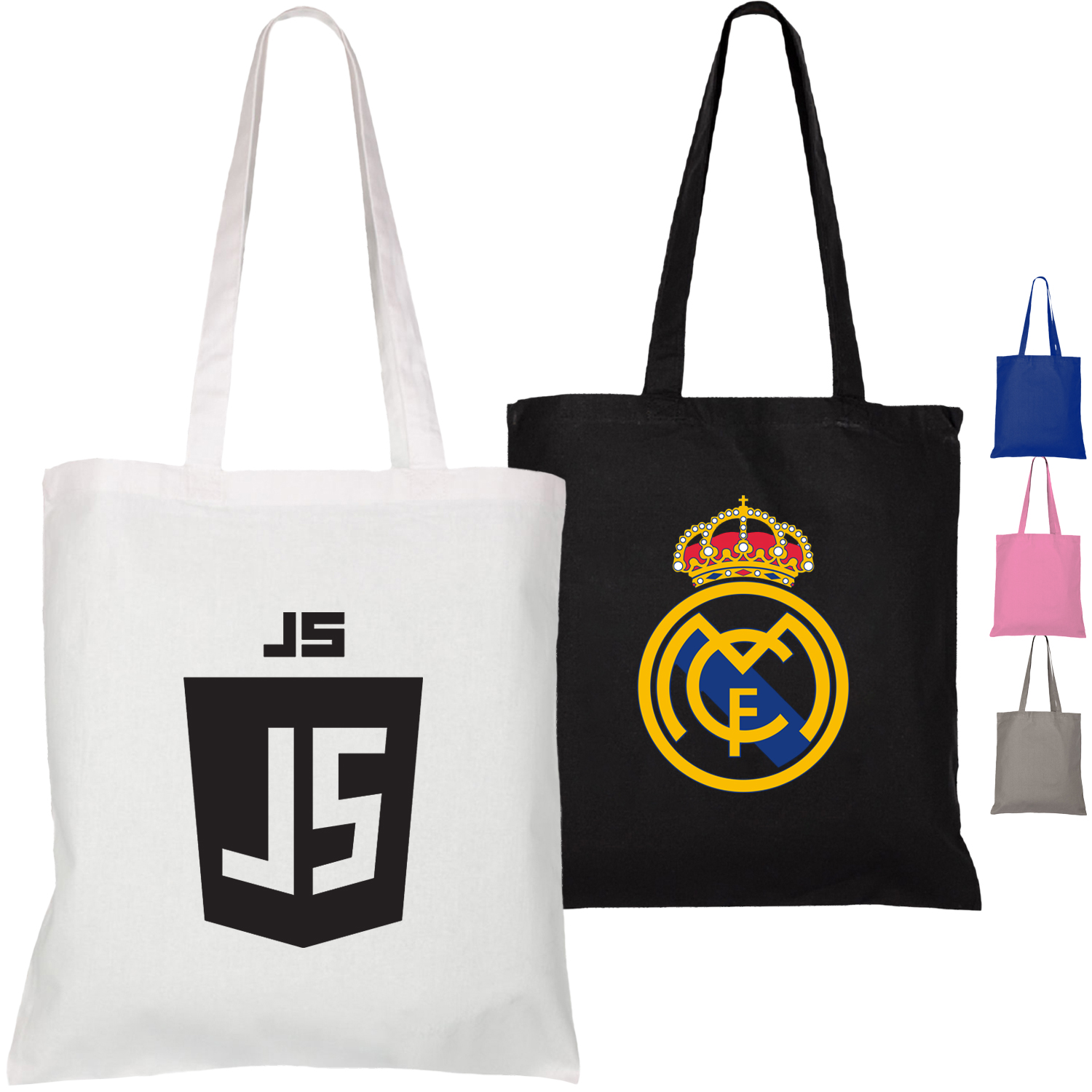 7 Oz. Multi Color Cotton Canvas Tote Bags (15" X 16"), custom tote bag with logo imprint 4