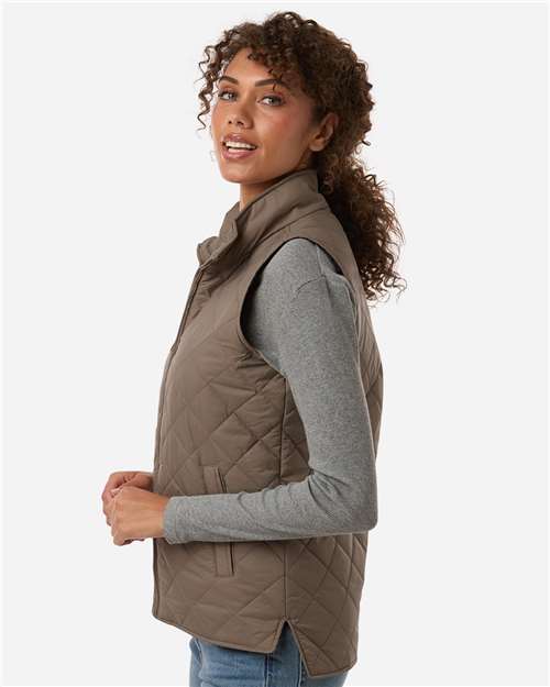 Women's Vintage Diamond Quilted Vest - W207359 16