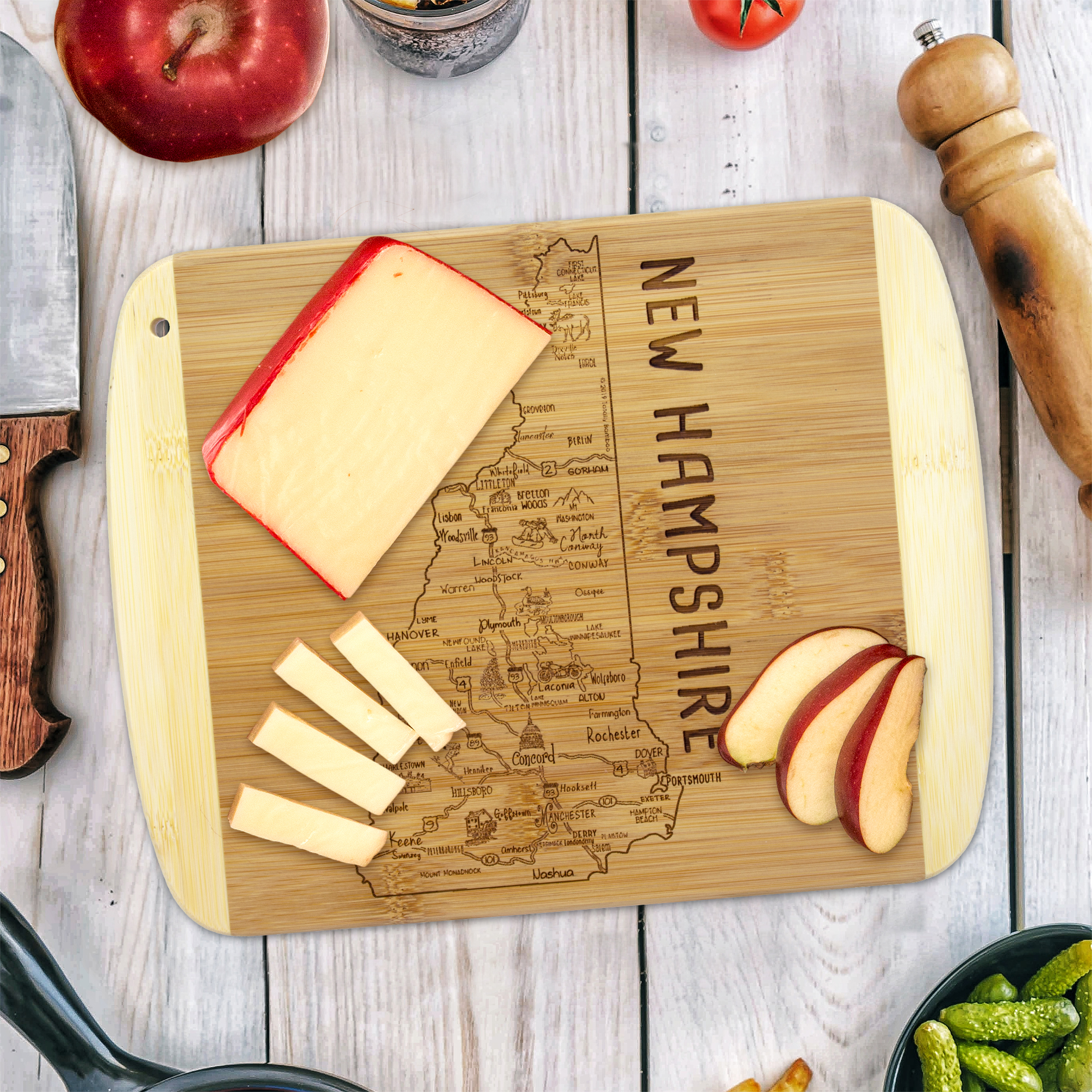 A Slice of Life New Hampshire Serving & Cutting Board 9