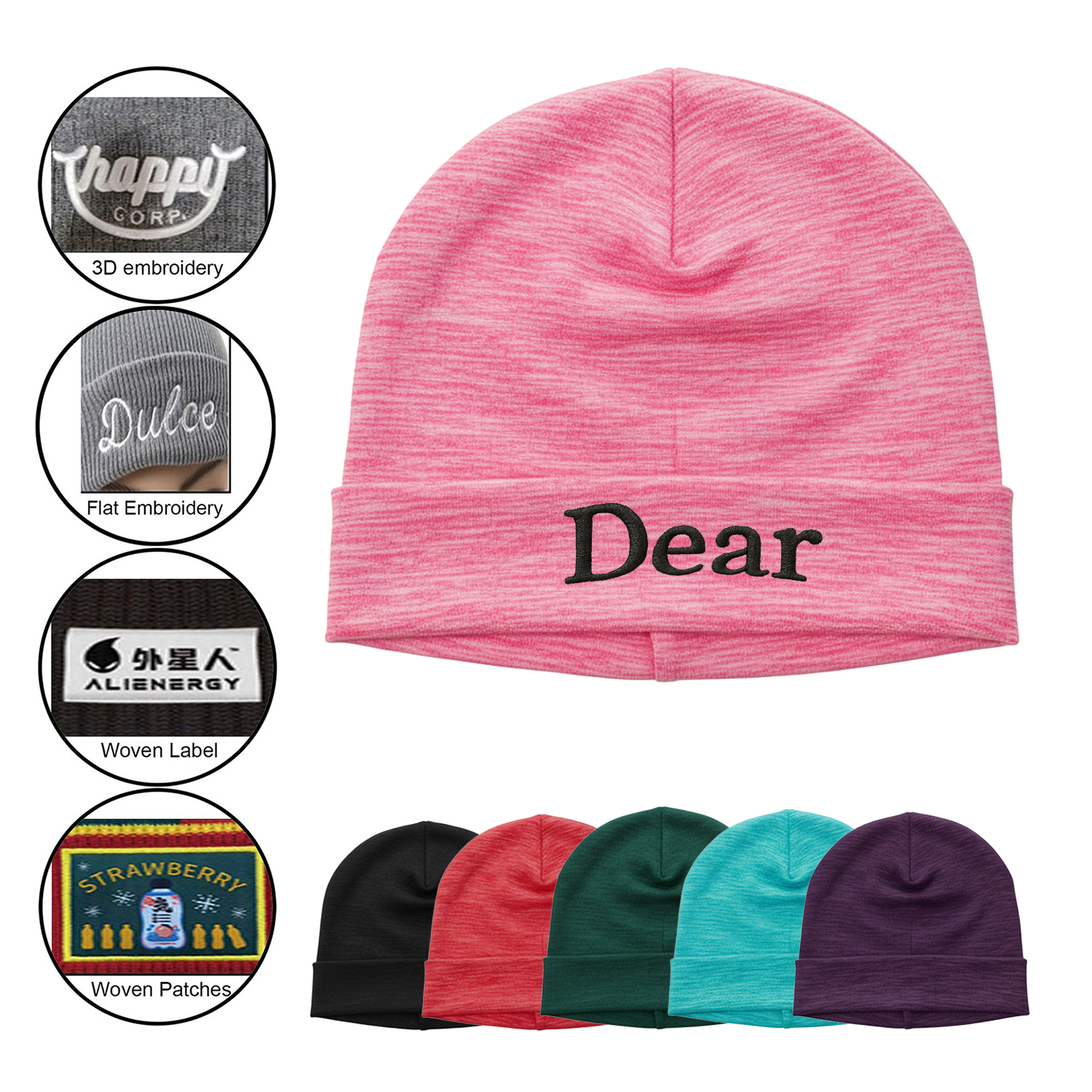 180GSM Heather Skull Cap 1
