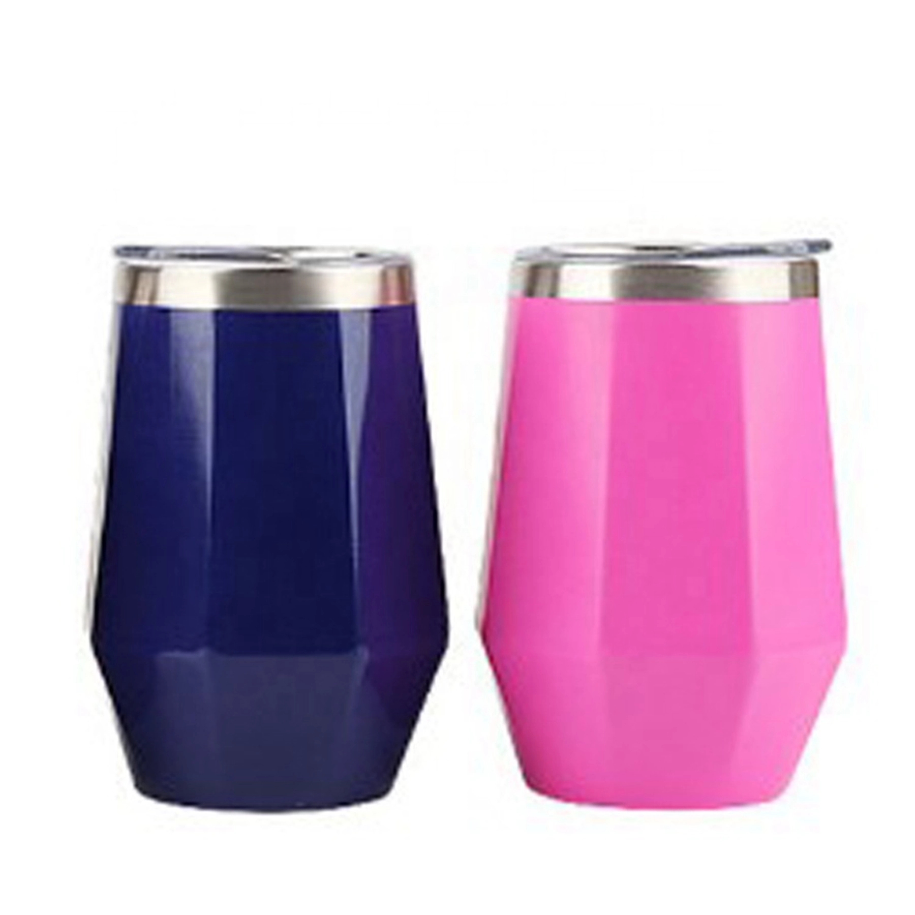 12 oz Diamond Shape Wine Cup with Lid 10