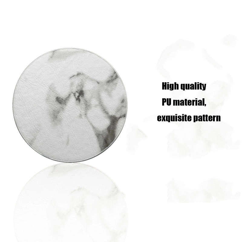 Custom 6 PCS Premium PU Leather Coaster 6