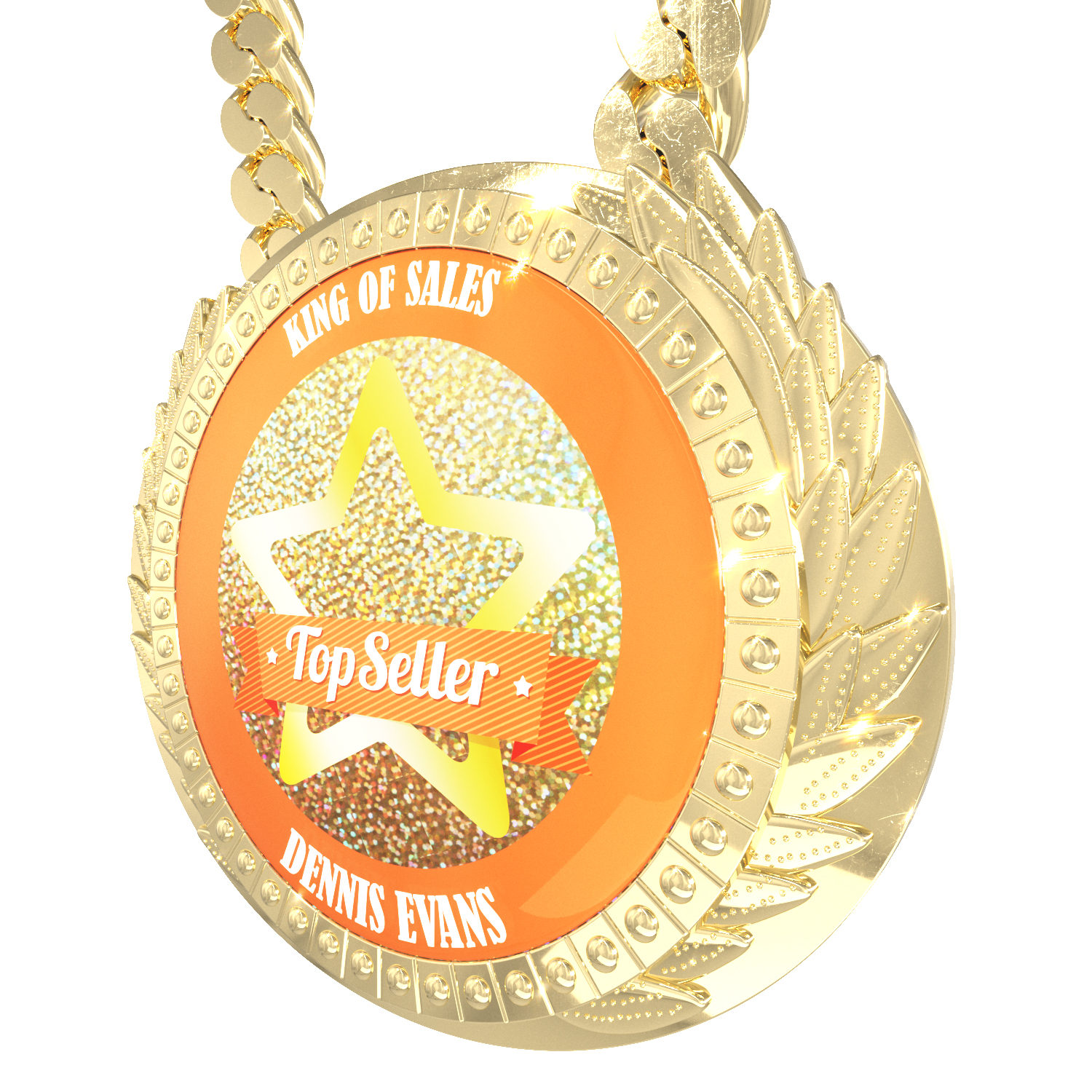 Express Vibraprint® Lite Champ Chain Medal w/ Plastic Chain 19