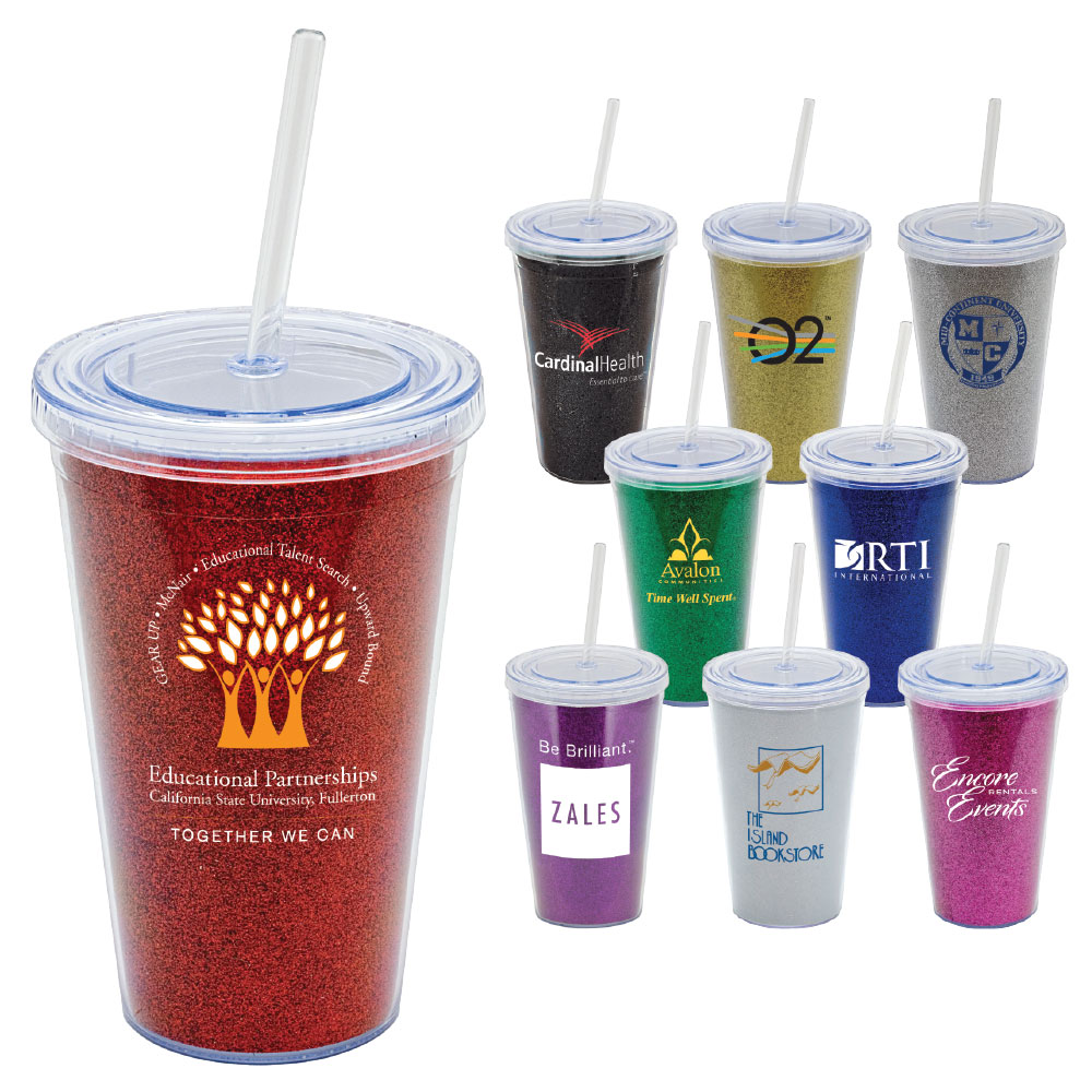 16 Oz. Luxe Glitter Acrylic Tumbler 2