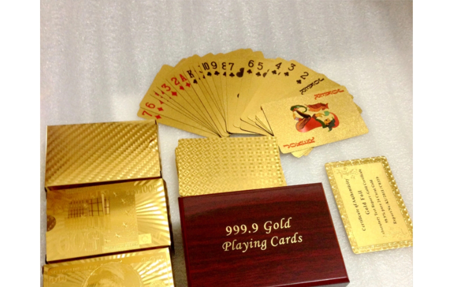 Waterproof Gold/Silver Foil Playing Cards 1