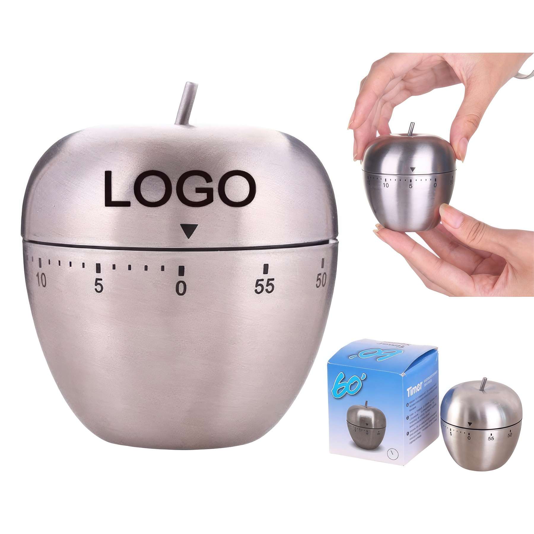 Stainless Steel Mechanical Countdown Cooking Timer 2
