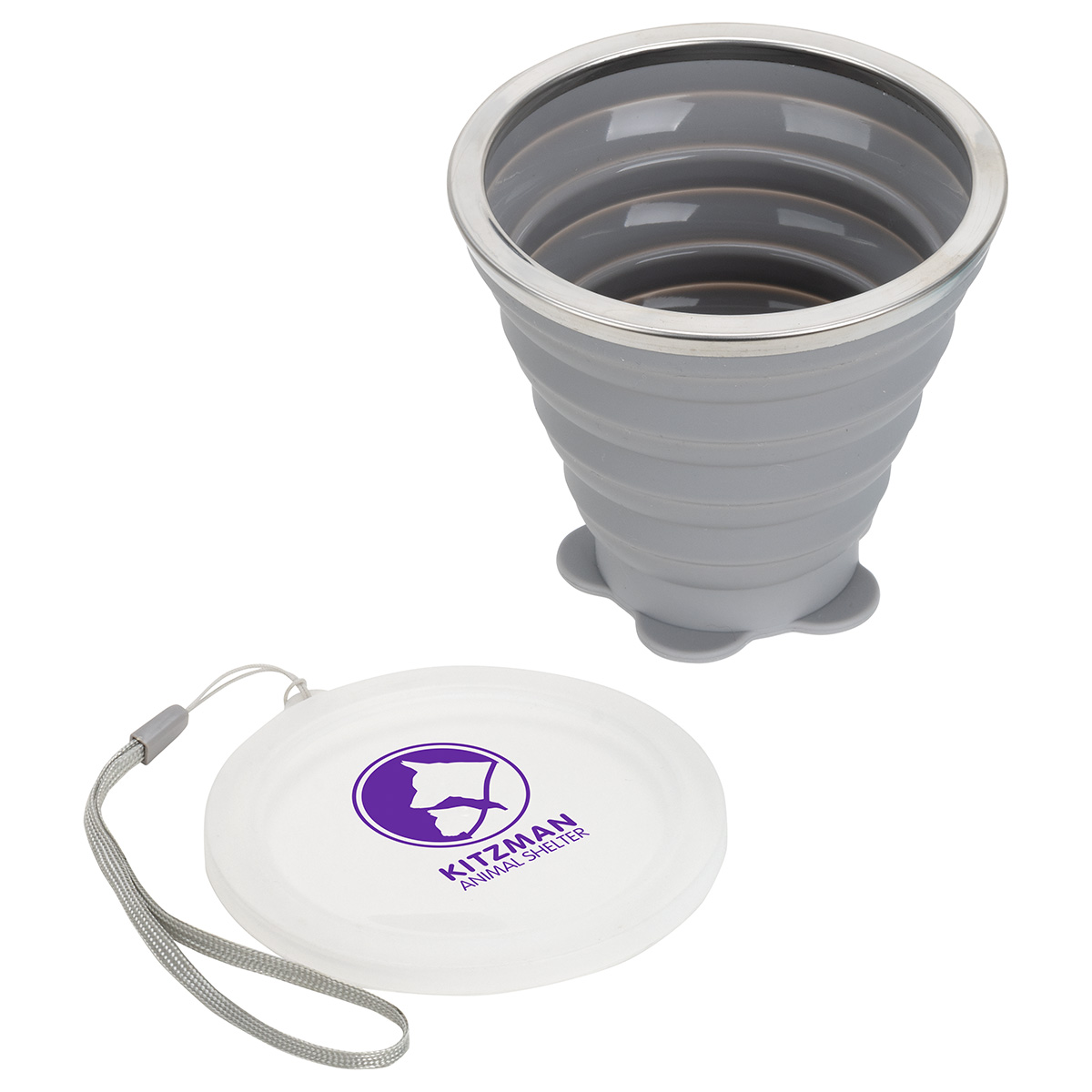 Groove 9 oz Collapsible Silicone Cup with Lid 6