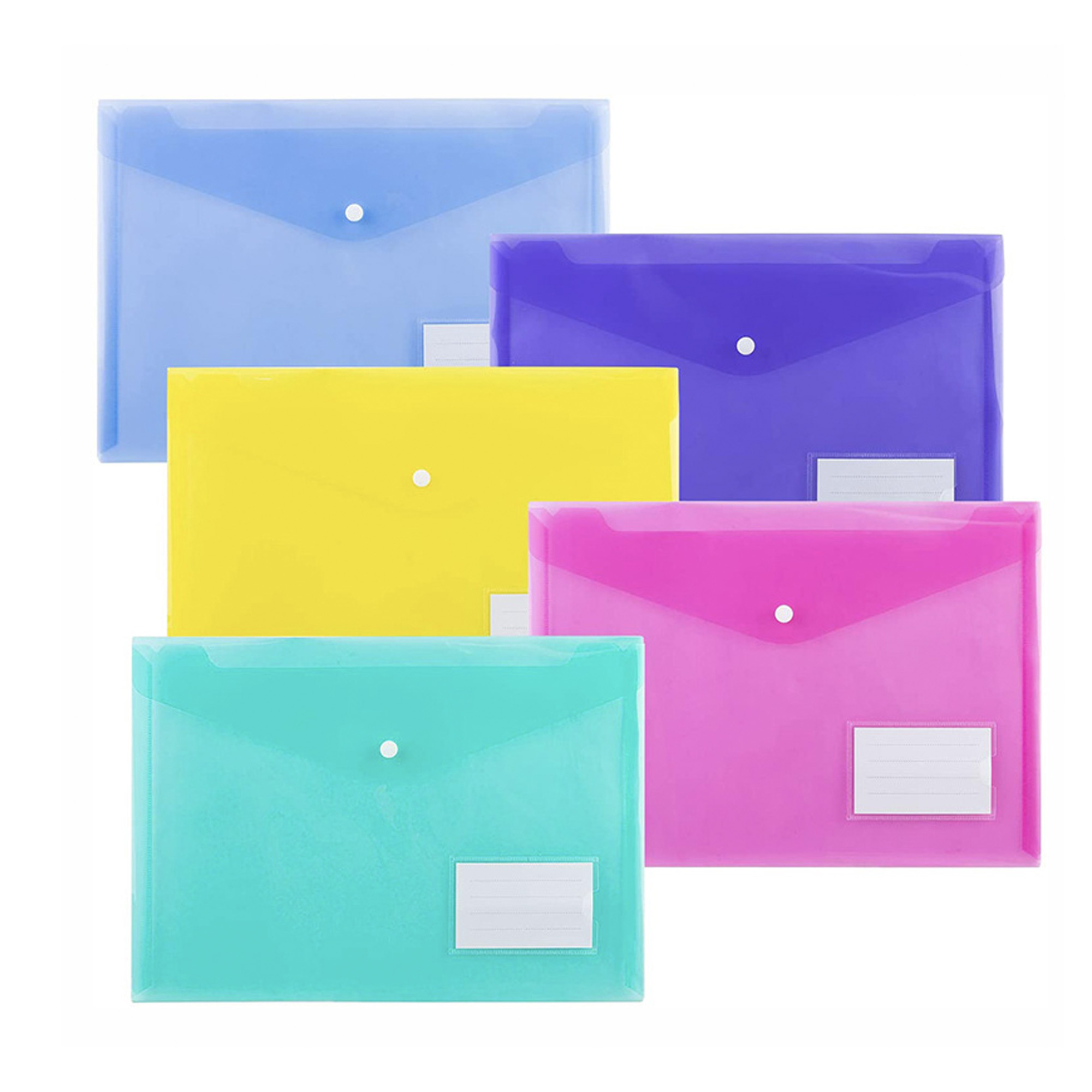 A4 Plastic Envelope Folder With Snap Closure Customize 1
