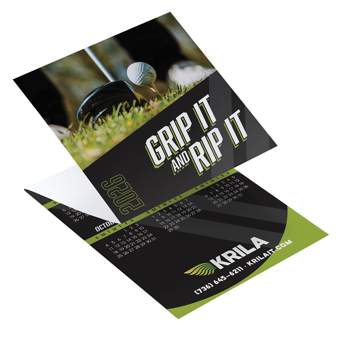 Golf Trifold Calendar 2