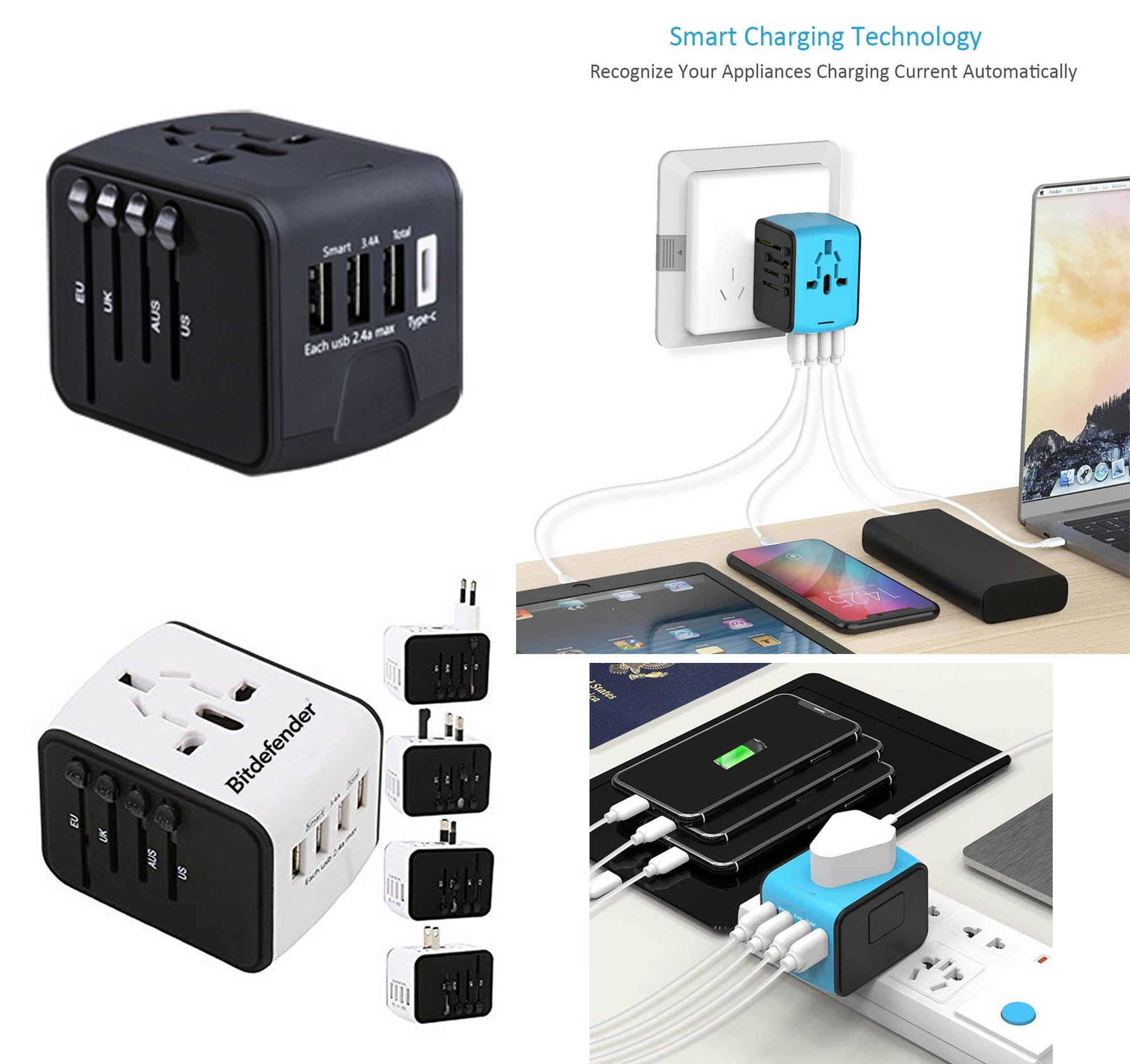 iBank ® Universal Travel Adapter, International Power Adapter 3