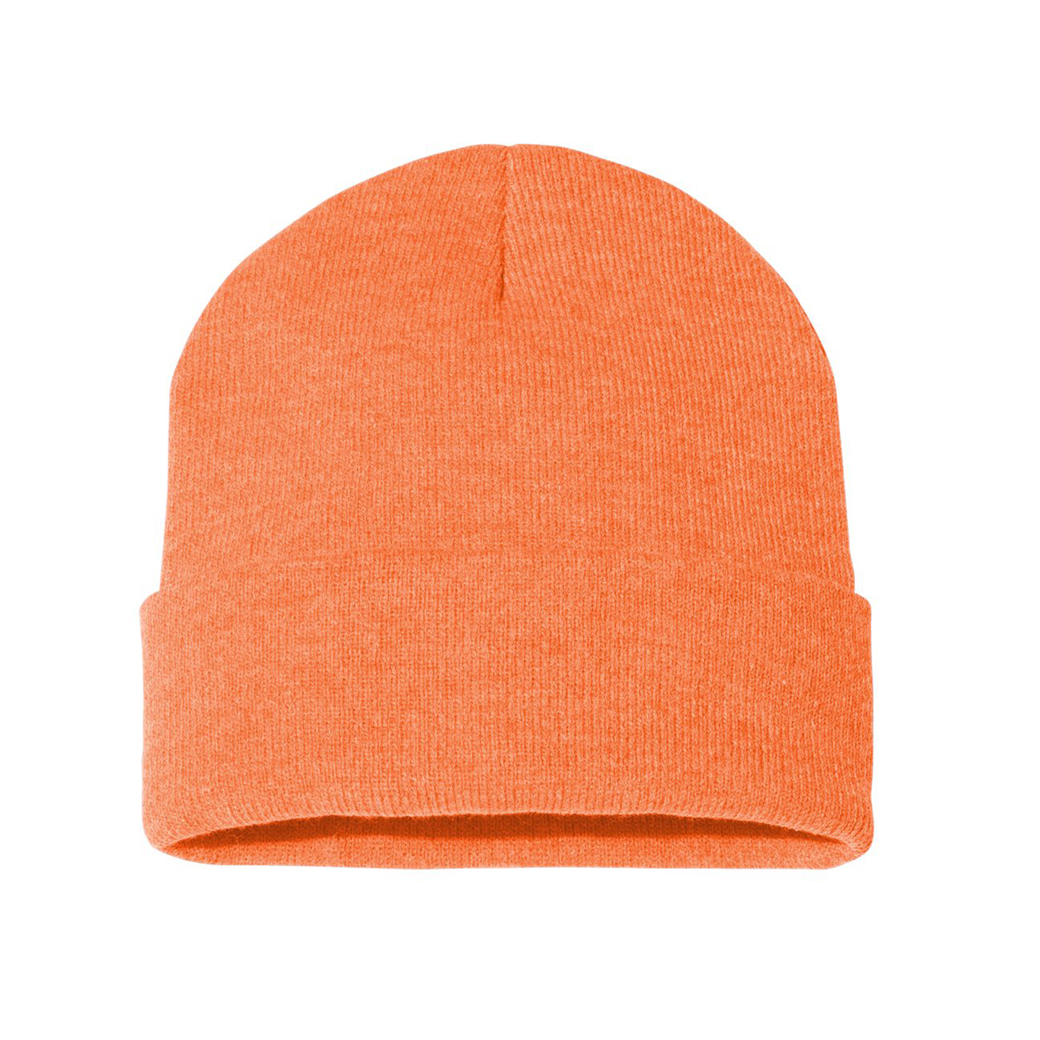 Solid Cuffed Beanie w/ Sewn Woven Patch 54