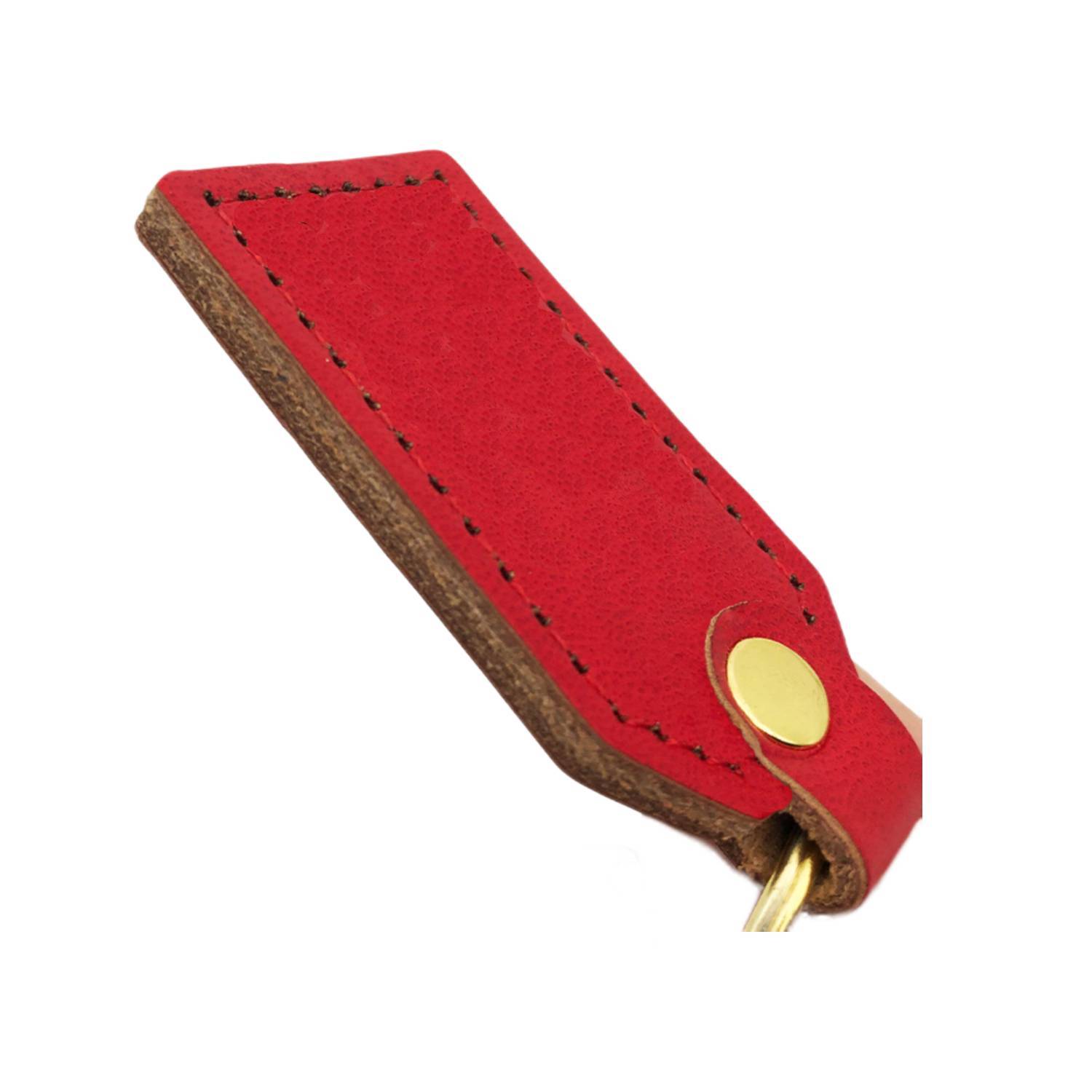 PU Leather Rectangular Keychain 2