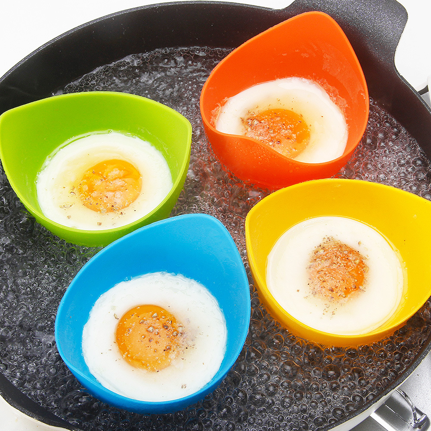 Silicone Nonstick BPA Free Egg Poacher Cups 2